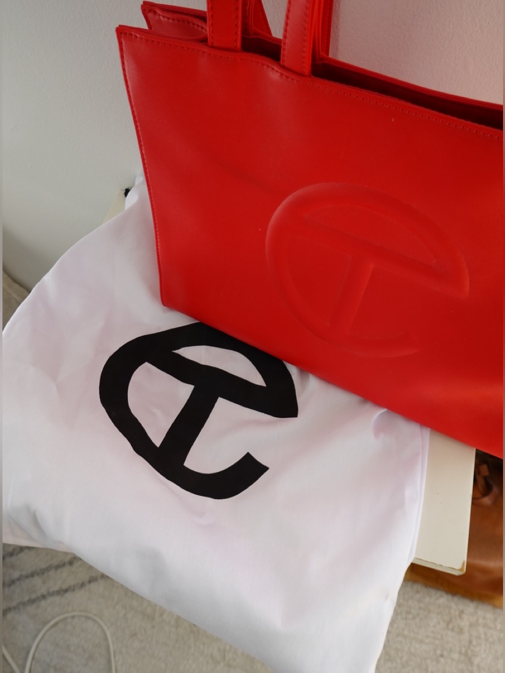 Telfar Medium Shopping Bag in Red - Picture 4 of 7